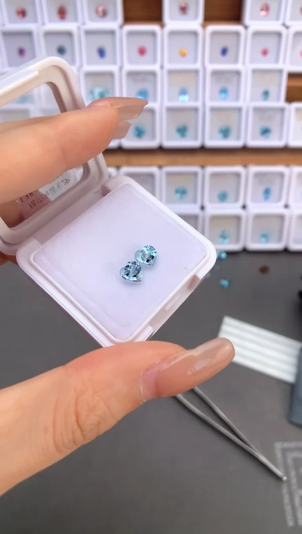 未镶嵌裸石定制海蓝宝石1.38ct