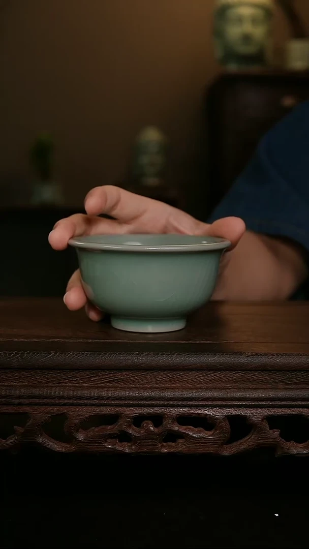 摆件仿古手工压手杯