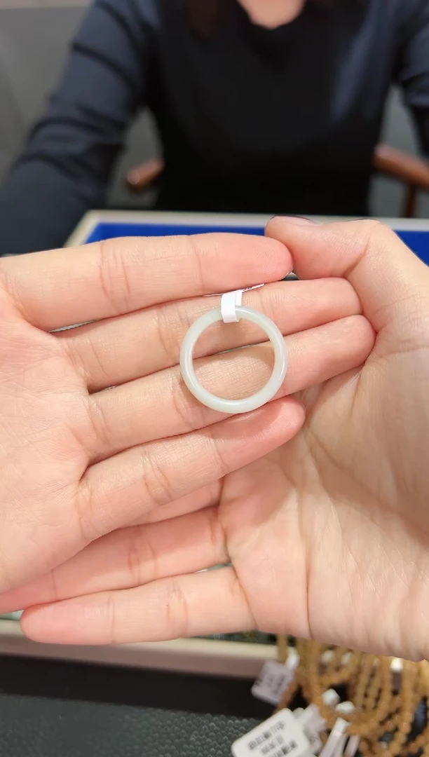 【闪购商品】和田玉戒指未镶嵌且末料白玉戒指