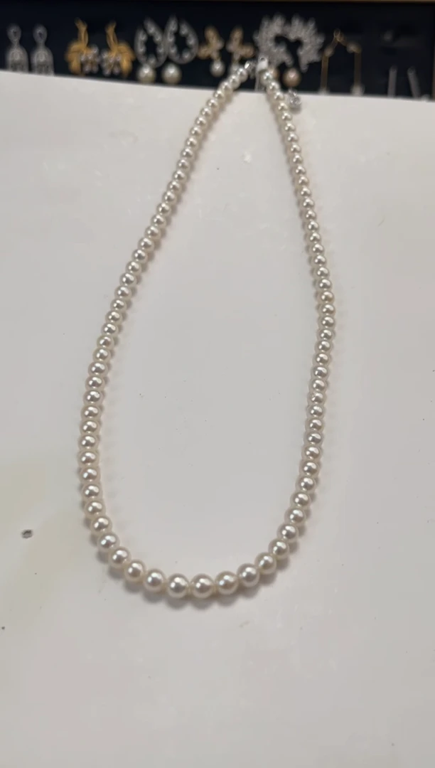 淡水珍珠银S925镶嵌颈饰S925淡水项链