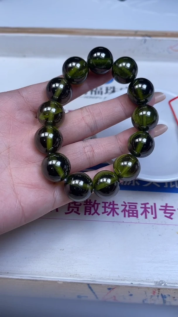 未镶嵌天然锆石散珠绿锆石16mm1个15元