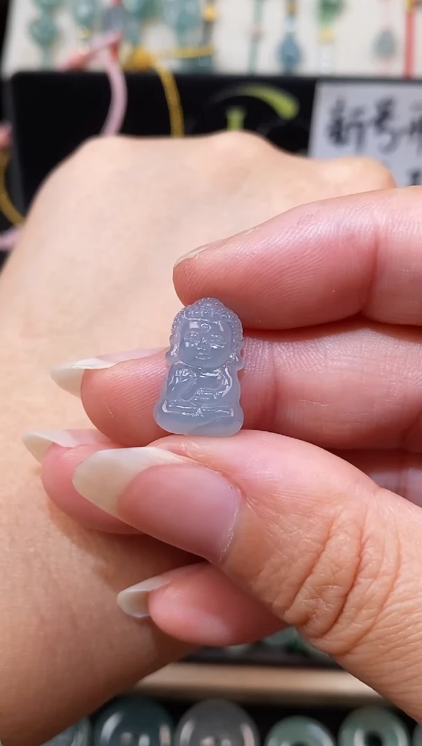 散珠翡翠宝宝佛裸石