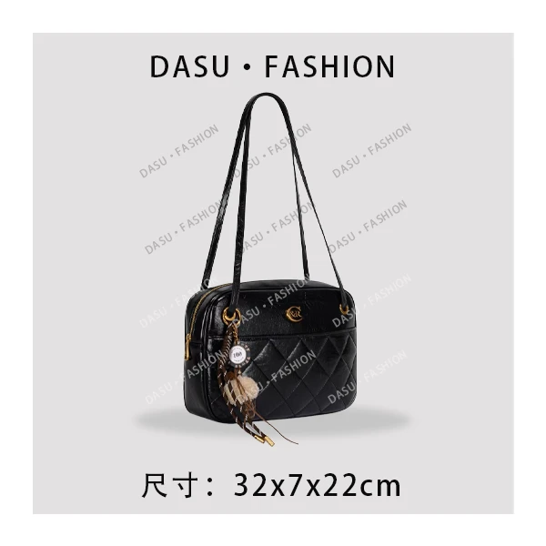 【苏总专属】GQ-7736-黑色时尚潮流气质小众腋下包斜挎包