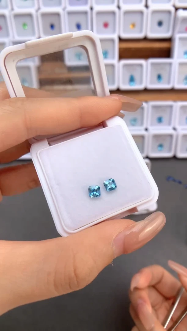 未镶嵌裸石定制海蓝宝石0.6ct
