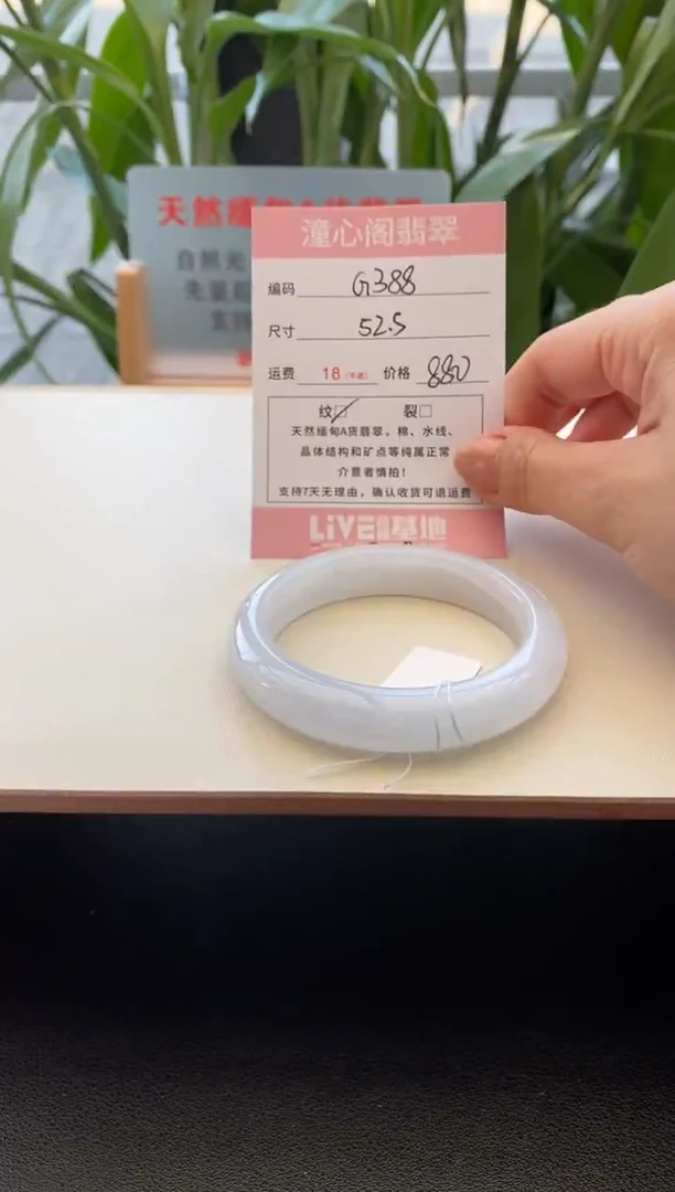 未镶嵌手镯翡翠圈口52.6编码g388