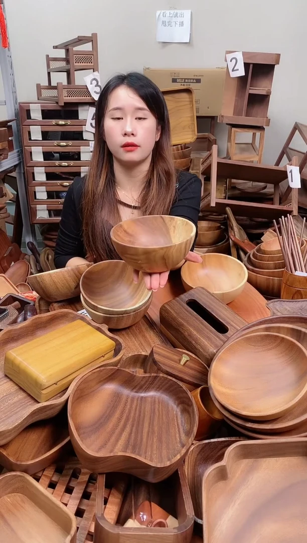 木 南美胡桃木碗16*7cm   A