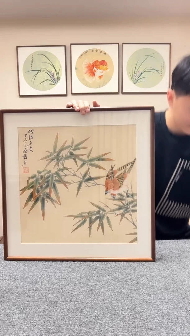 【闪购商品】书法三尺斗方竹子52x52
