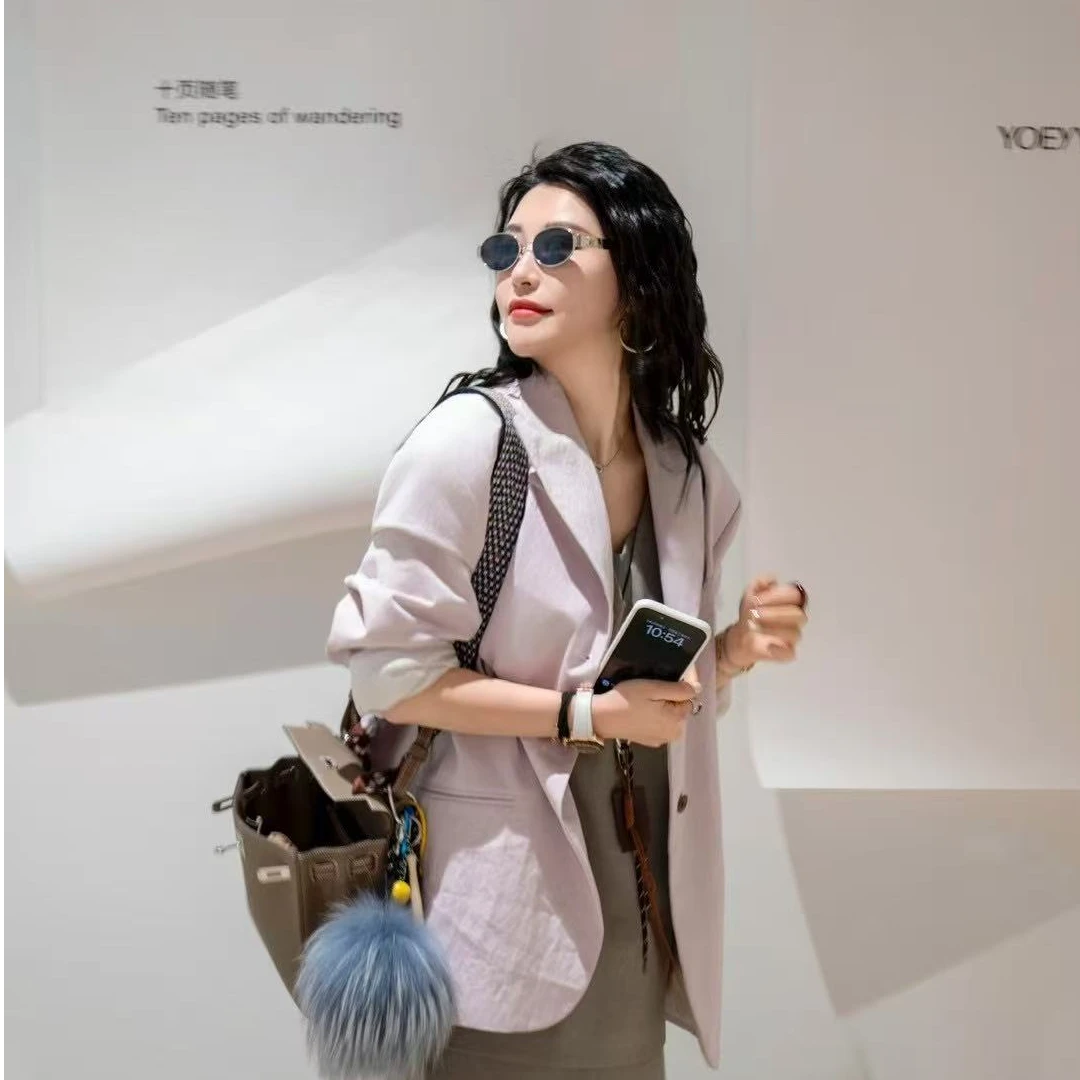 【时装周同款】YOEYYOU 戗驳领宽肩直身西装