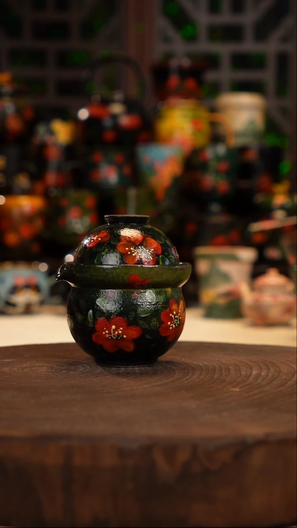 油画   手绘釉下彩杯子