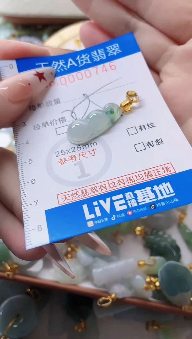 颈饰未镶嵌翡翠净货挂件-0746