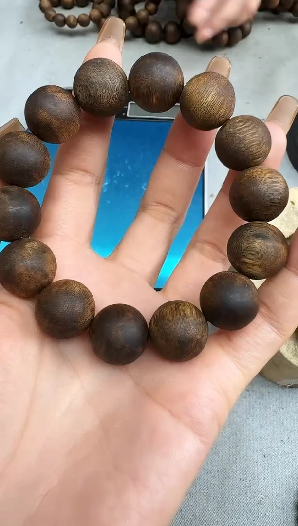 沉香手串1621张勺子圆珠单圈多样性发一