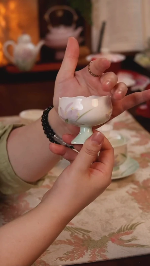 粉黛梦兰茶杯 哈哈哈哈