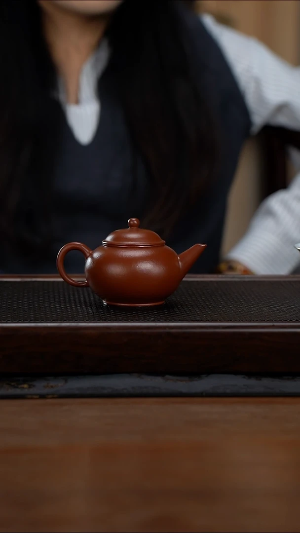 茶壶紫砂140cc小煤窑朱泥水平16