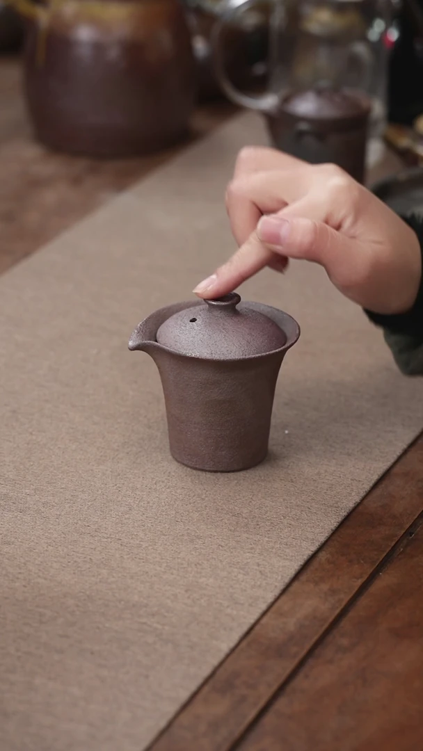 茶壶紫砂紫泥高盖碗