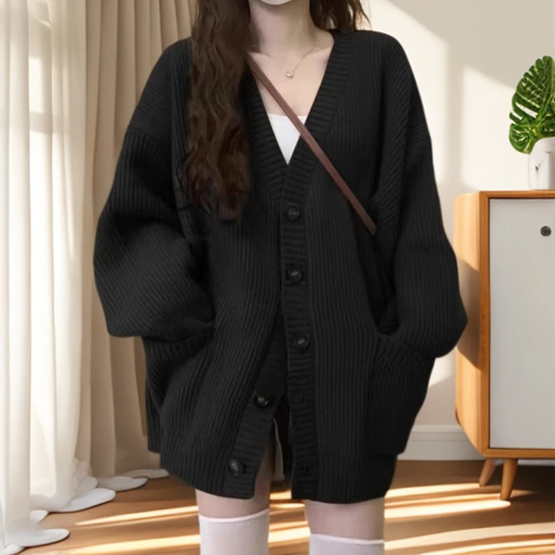 慵懒风开衫新款毛衣女秋冬体闲外套