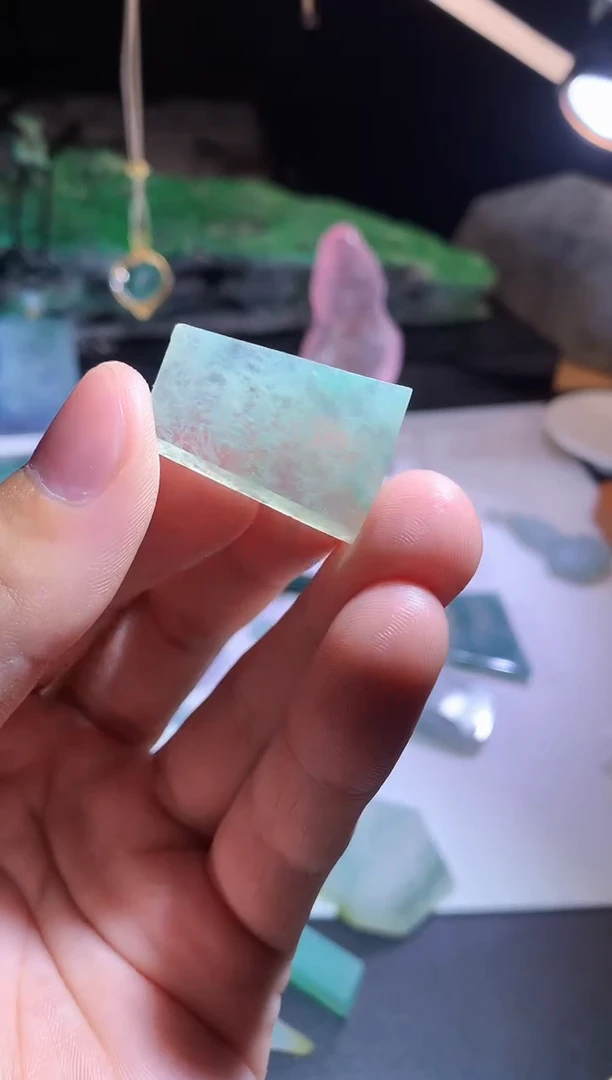 定制翡翠未镶嵌无事牌30.3*20.8*3.9