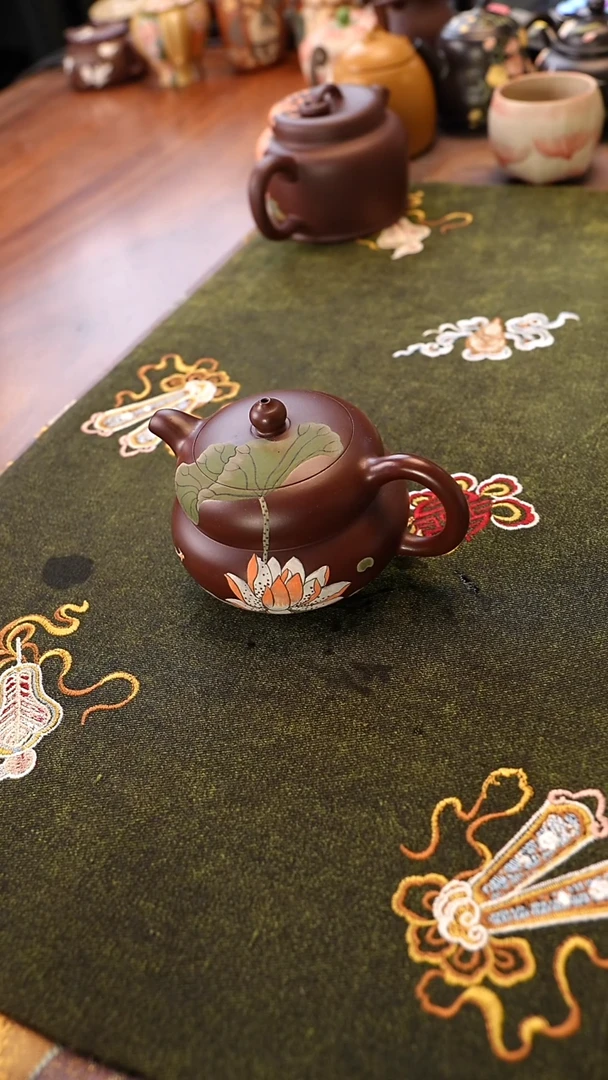 茶壶紫砂荷花葫芦