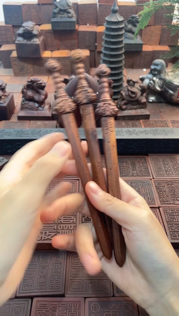 枣木19cm天师发箍剑微瑕