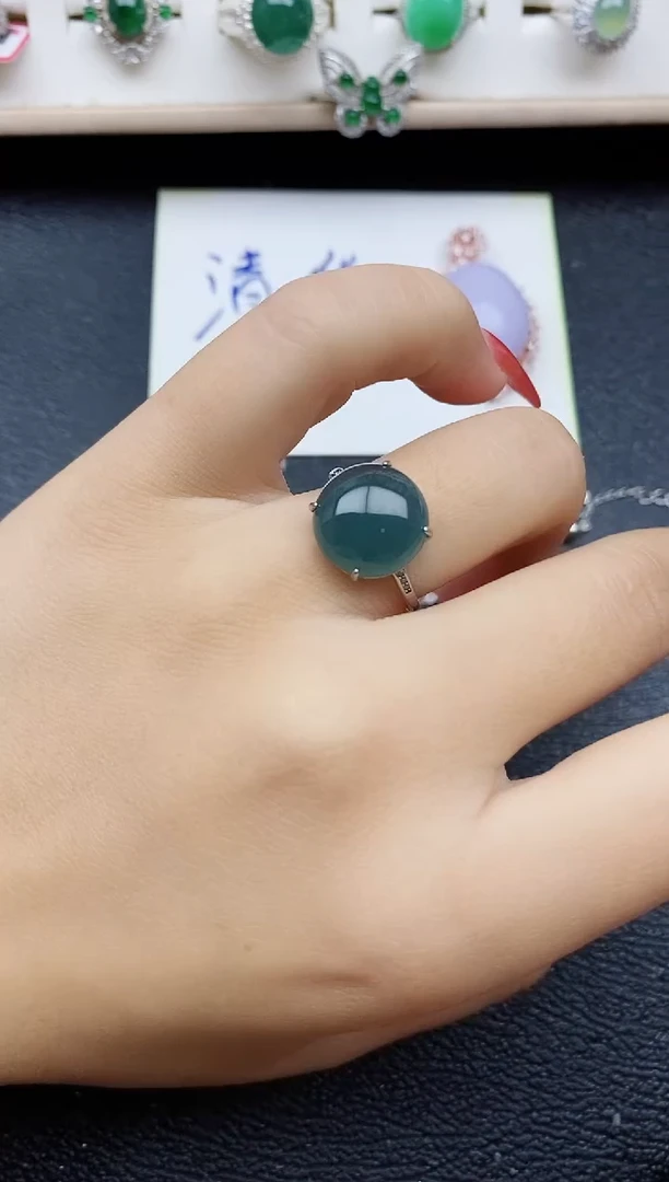 【闪购商品】翡翠戒指银S925镶嵌11111