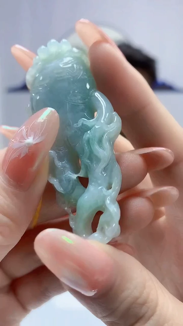 【闪购商品】定制翡翠未镶嵌1502DD-毛货挂件28