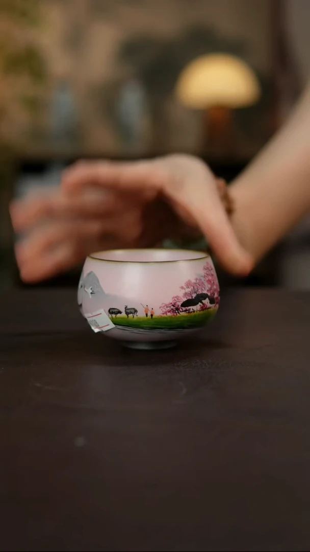 杯景德镇陶瓷杯碗柴烧多人