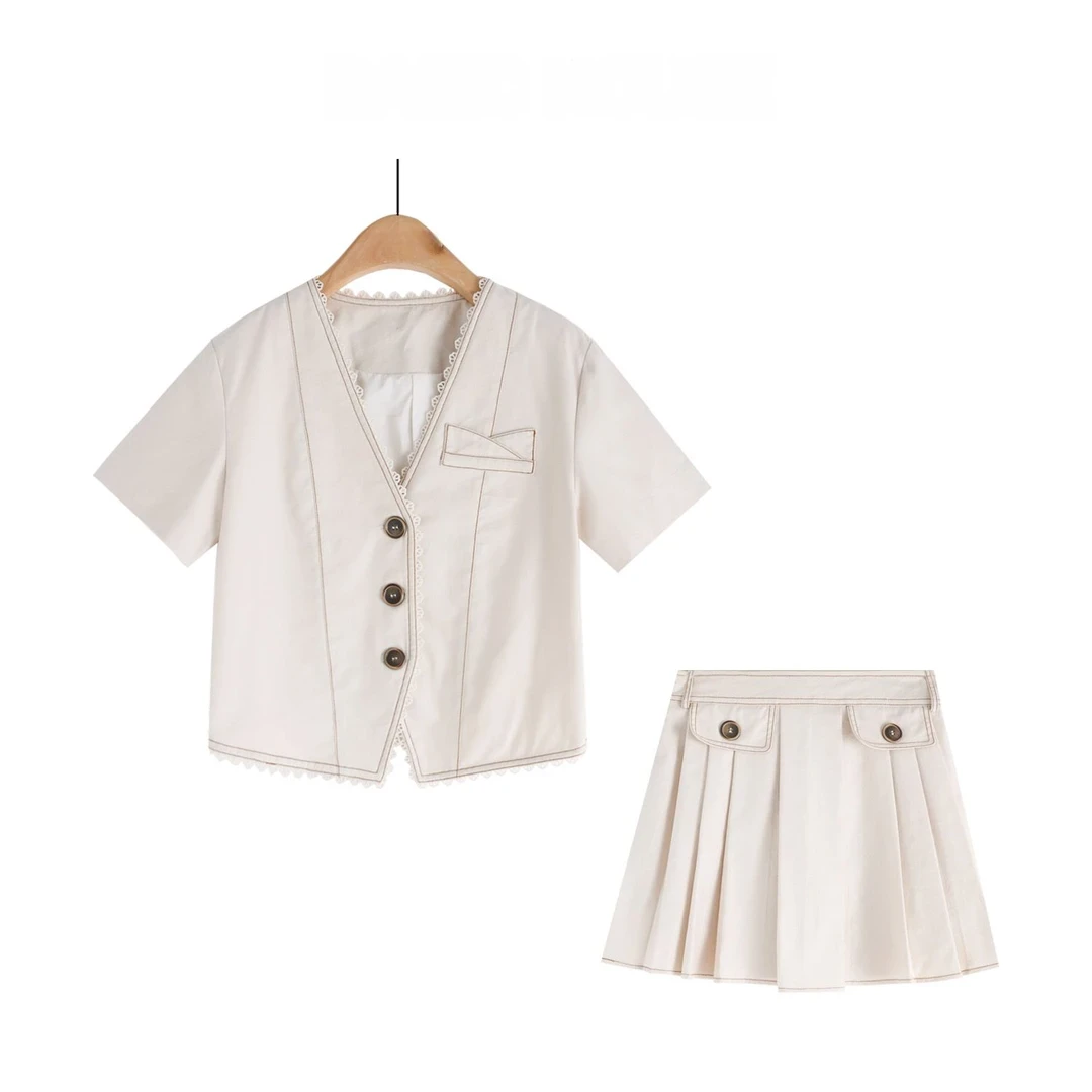 百家好夏季新款百搭气质轻奢时尚套装B1335B5Y2C2