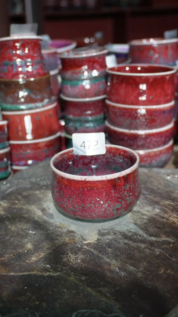 摆件陶精品窑变钧瓷茶器