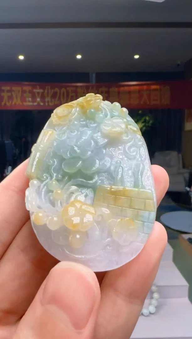 翡翠未镶嵌颈饰DY@@60B7J17093
