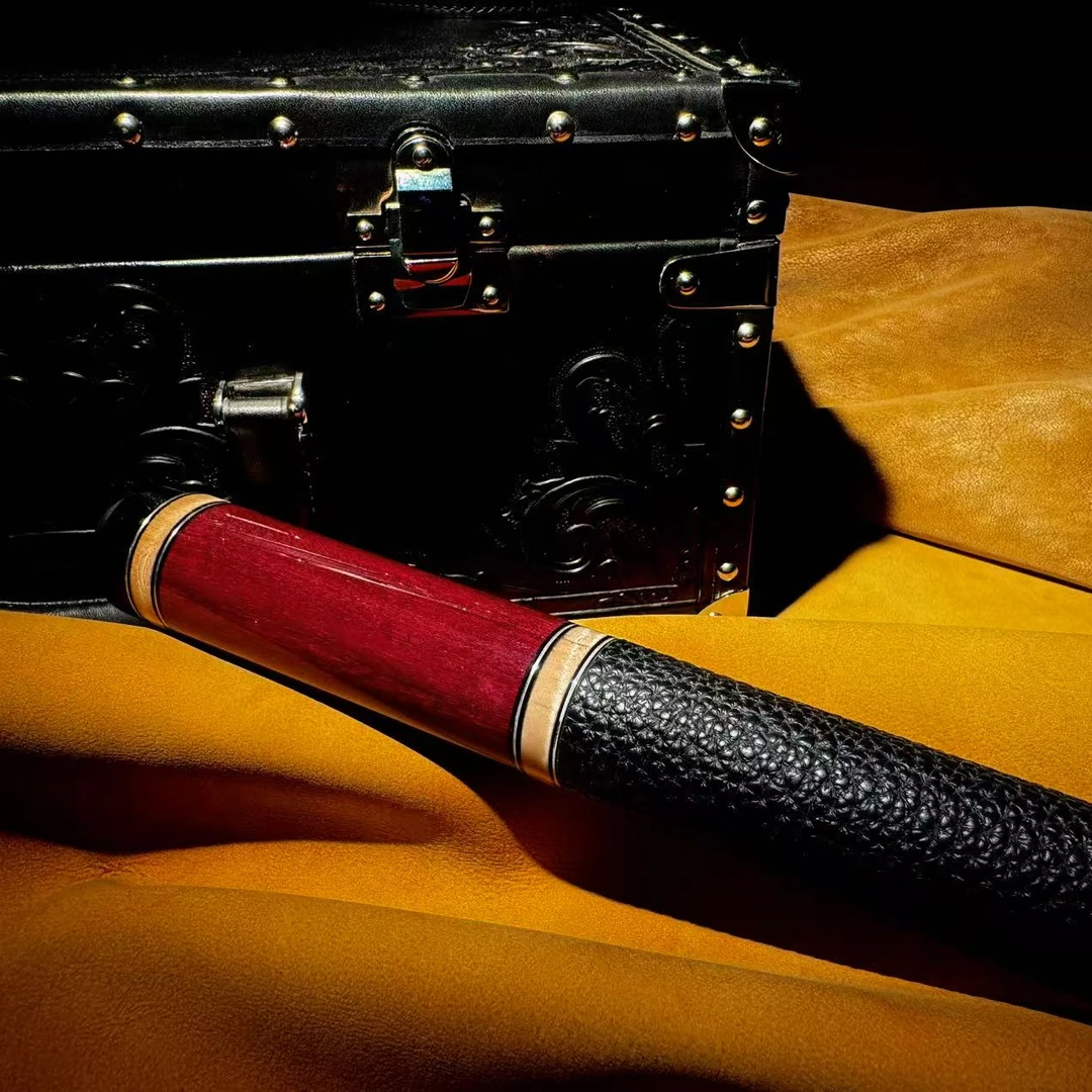 【BPB台球杆】紫心木套管，枫木环，中式黑八大头台球杆枫木材质