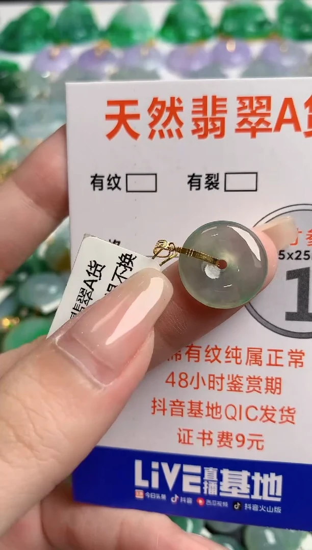 翡翠18K金镶嵌颈饰1070277155