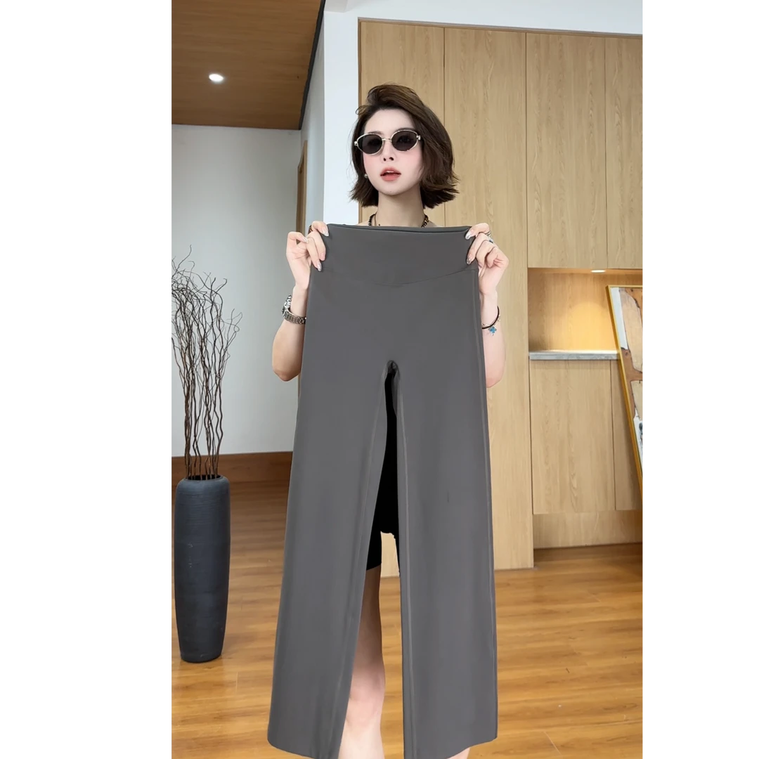 YYOUHAN 【氢氧计划面膜裤】高腰显瘦百搭纸片休闲裤 2506C3388