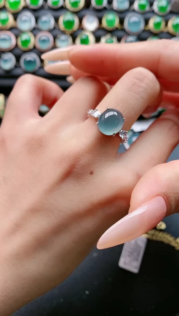 【闪购商品】翡翠戒指银S925镶嵌11111