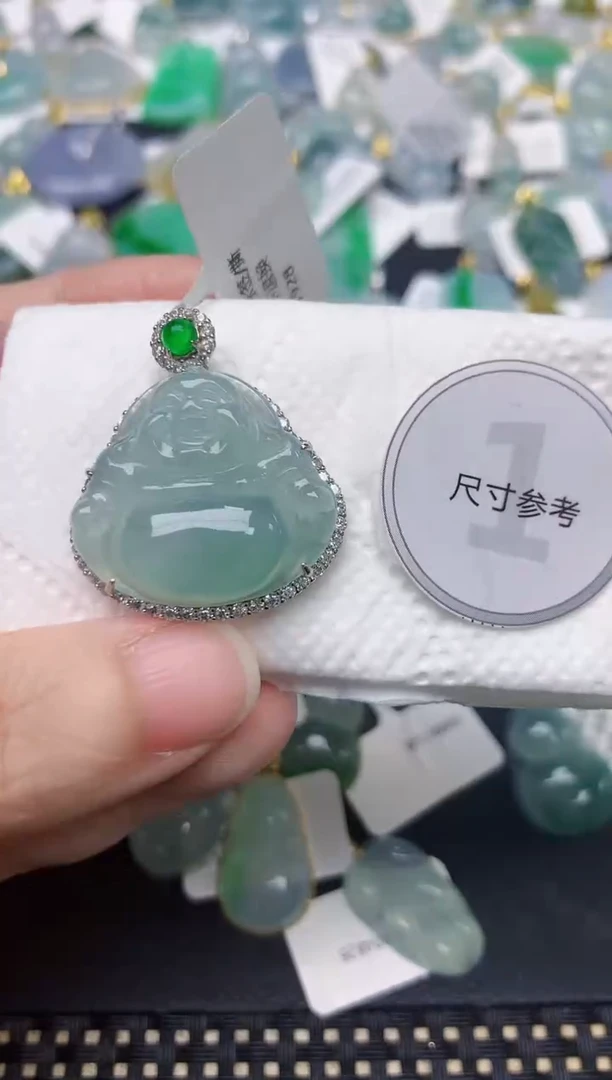 颈饰未镶嵌翡翠天然缅甸A货翡翠