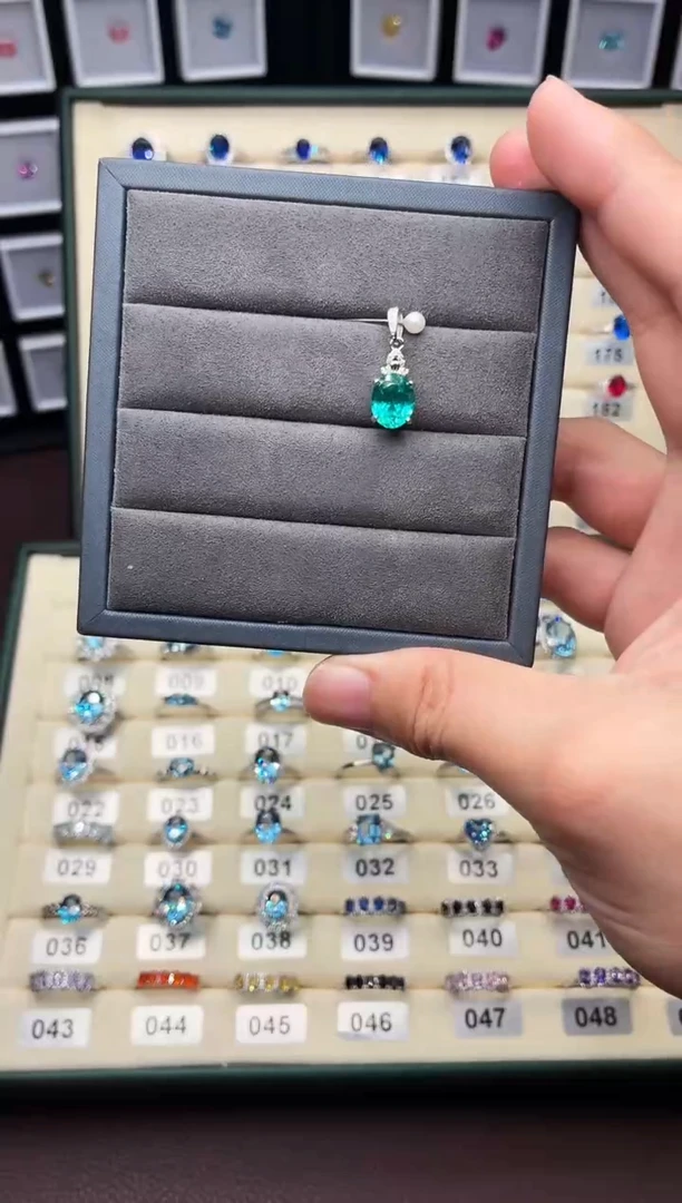 吊坠(赠链)银S925镶嵌碧玺00001