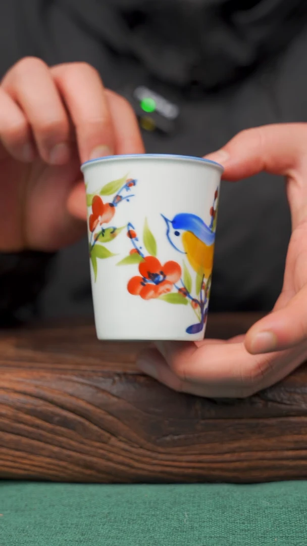 【闪购商品】瓷片1寻一缕瓷香杯釉下手工手绘瓷器