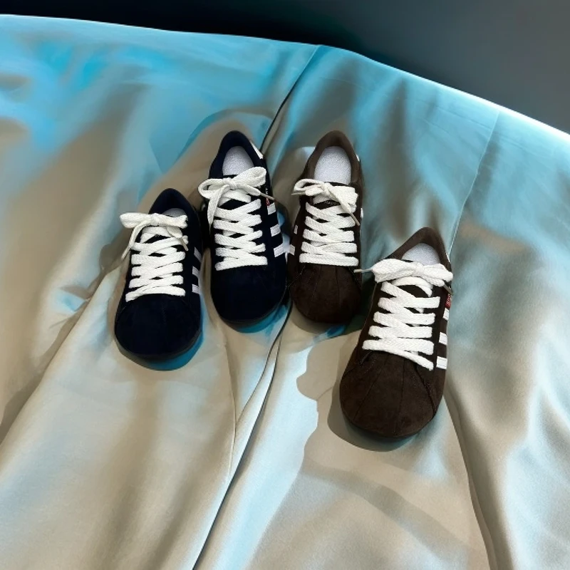 03-3内增高德训鞋女浅口圆头时尚休闲阿甘鞋