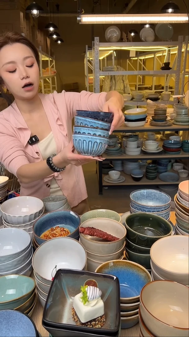 瓷94【瑕疵】外贸尾货窑变釉下彩