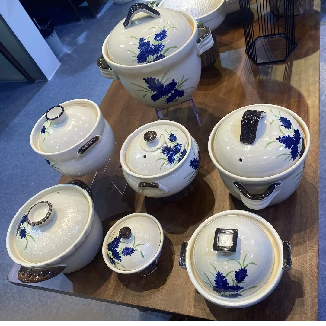 展会新品鸢尾花砂锅土锅