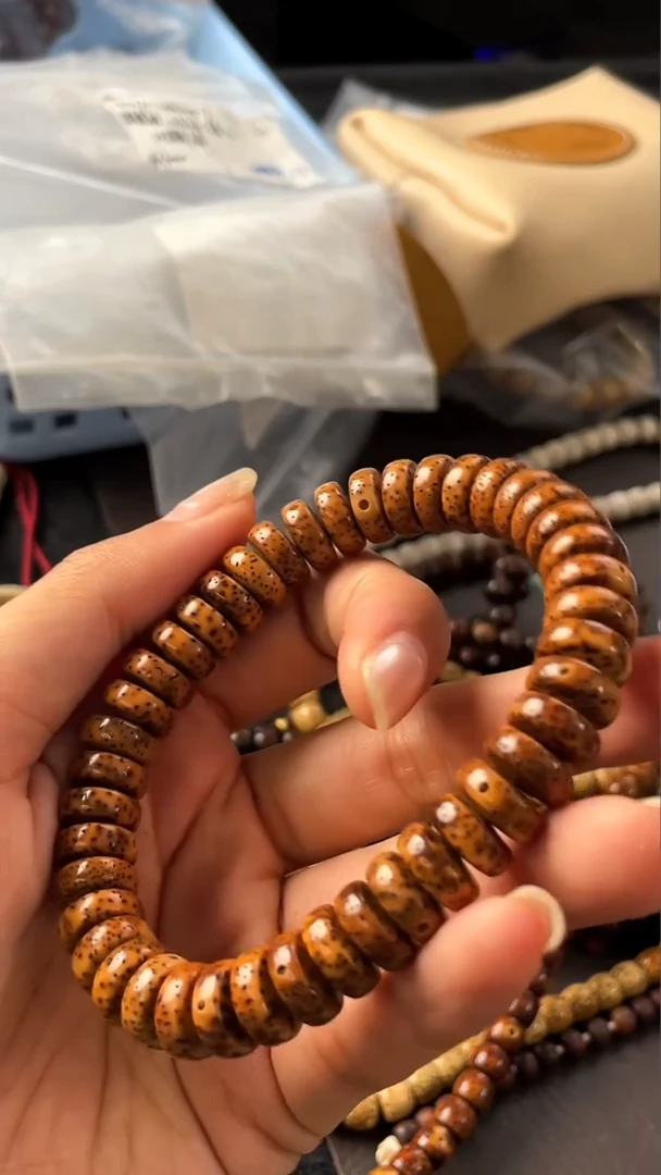手串星月菩提精工级浅珀药片11*5手串