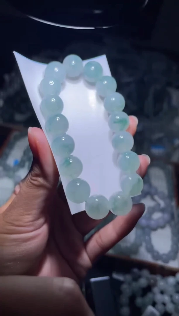 未镶嵌定制翡翠天然缅甸A货翡翠手串52