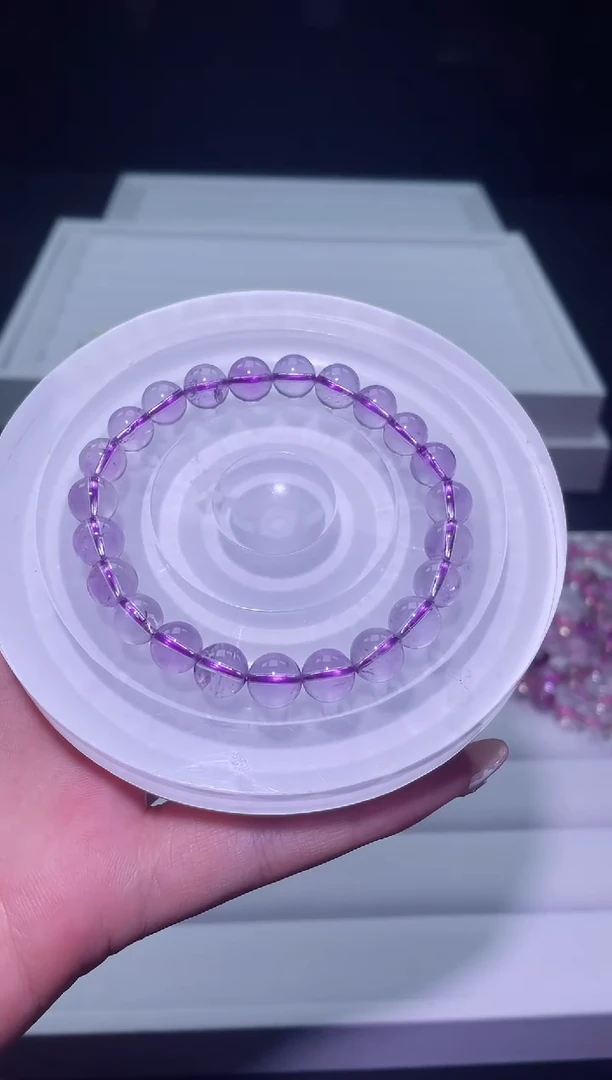 【闪购商品】紫晶A7-8mm玻利维亚紫水晶银S925镶嵌多样性发其一