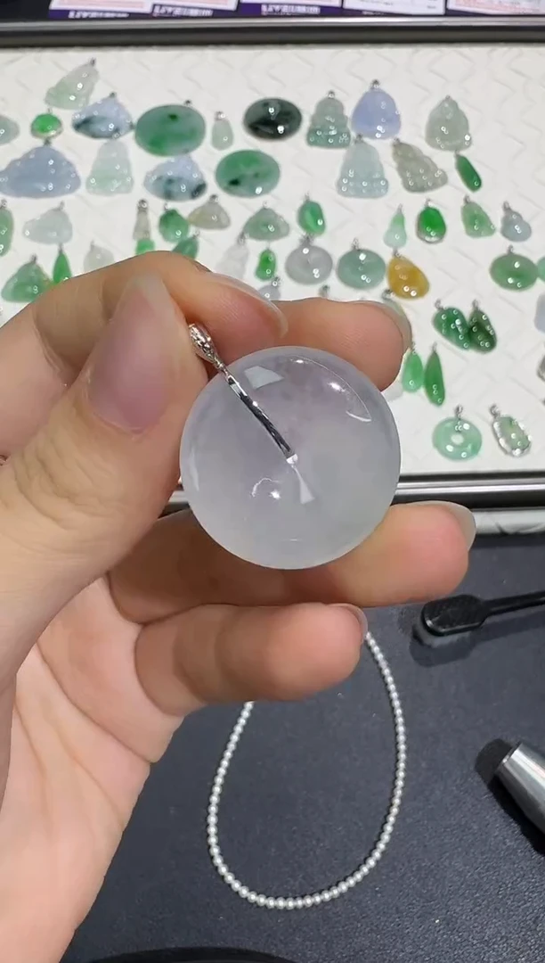 翡翠18K金镶嵌颈饰X0715-1501-688