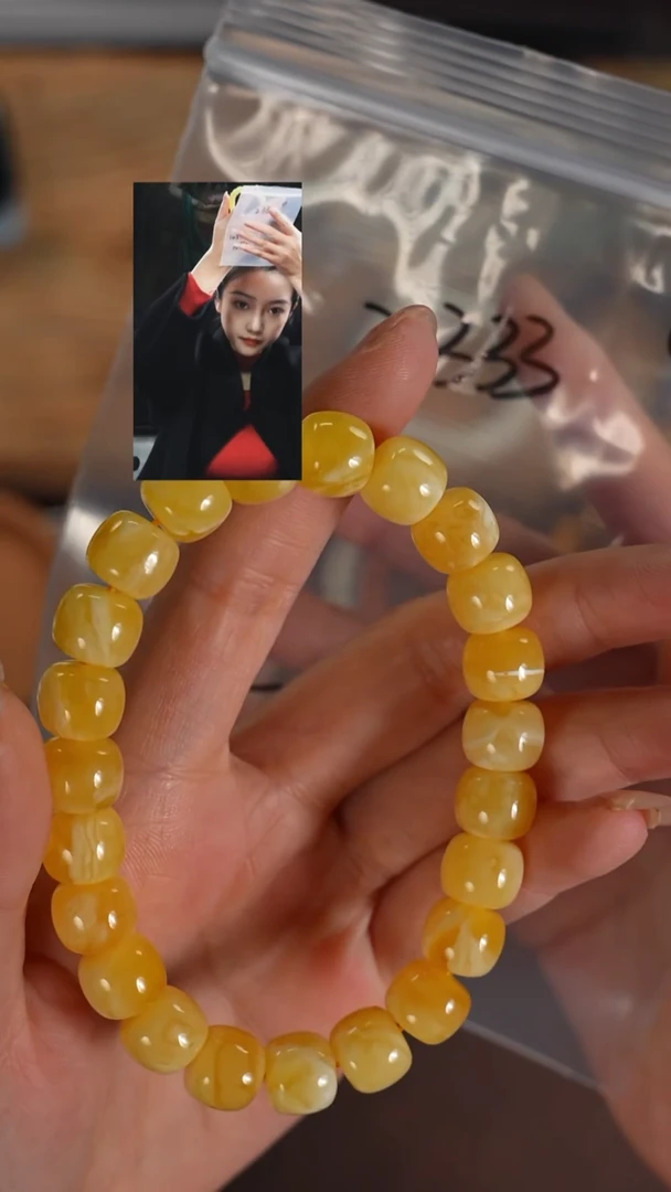 手串蜜蜡未镶嵌华*诺若雨臣品质回血