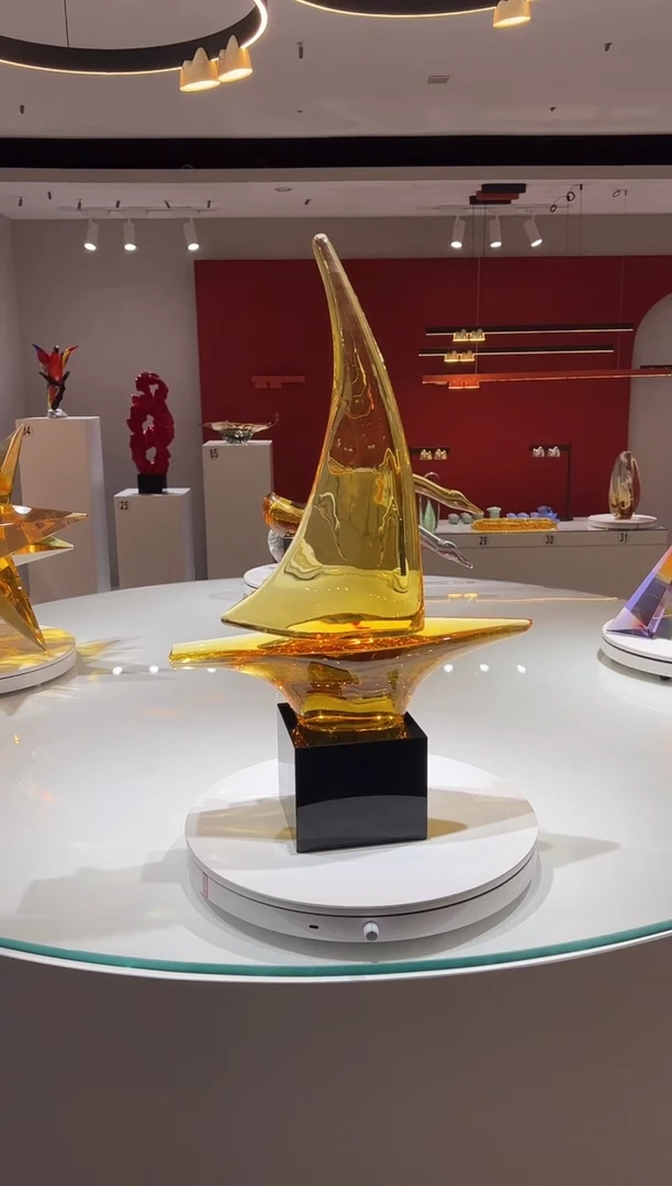 摆件巴比特美学 金色帆船