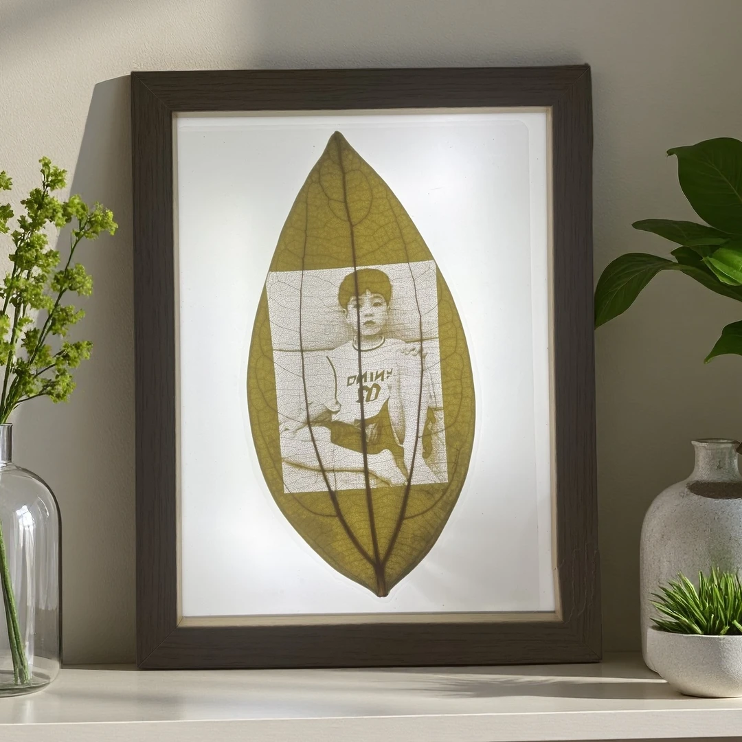 激光雕刻机平安叶定制照片叶子刻画diy生日礼物送女友男女礼品