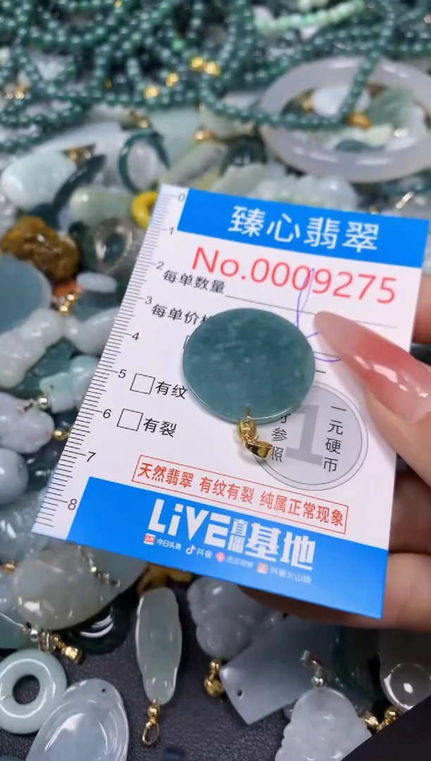 【闪购商品】翡翠颈饰未镶嵌含绳0009275