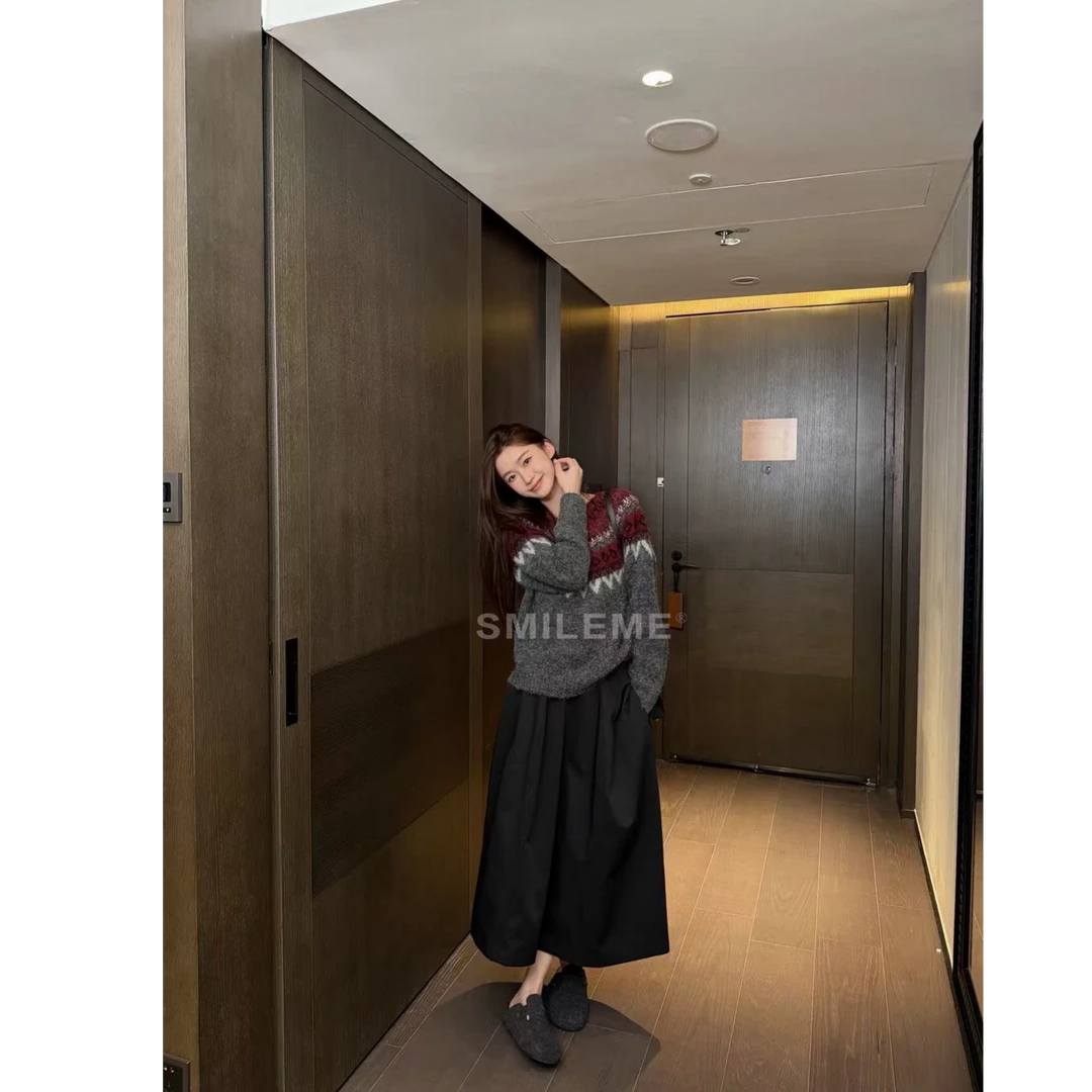 SLEME【寂静之声】秋季新款时尚百搭显瘦花苞半身裙MD01525411