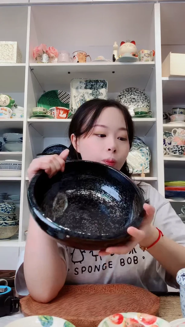 陶瓷美浓烧明世荒刷毛大钵23.5cm