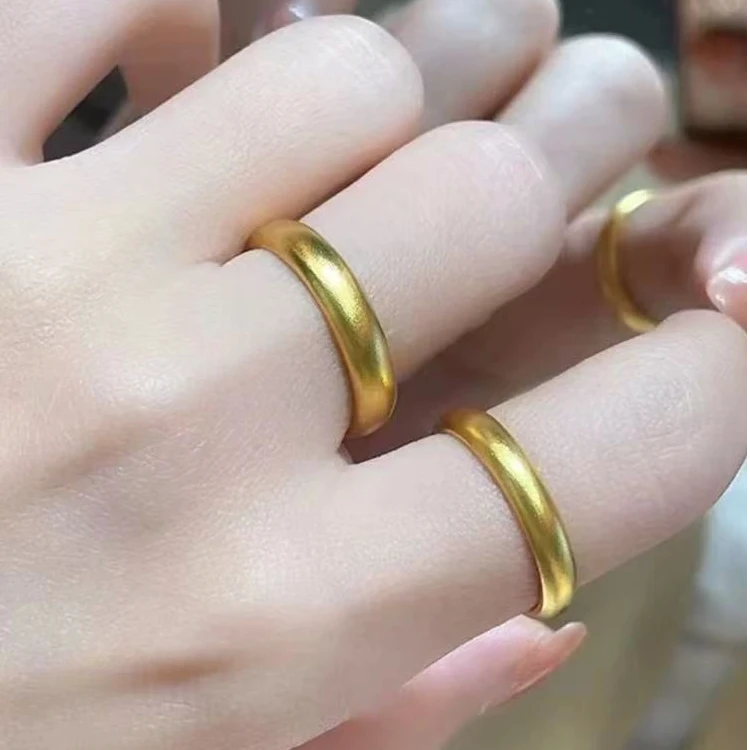 钛钢戒指 钛钢材质 磨砂宽面素圈戒指