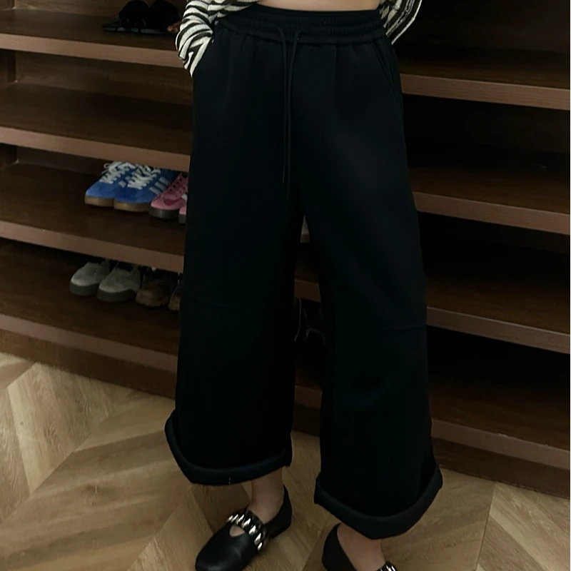 2025新款直筒时尚春季挺阔显瘦百搭女士裤子黑色休闲